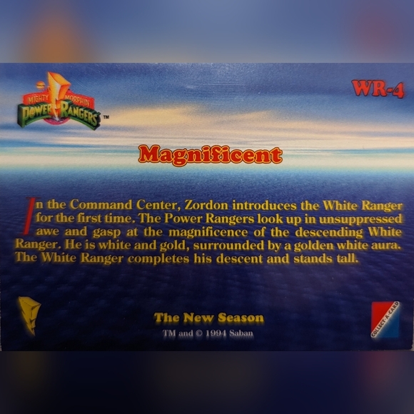 White Power Ranger🦸🏻 Mighty Morphin Power Rangers Trading Card 🔥 MMPR - Picture 2 of 2
